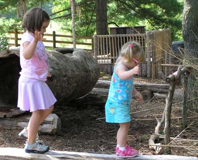 Girls balancing